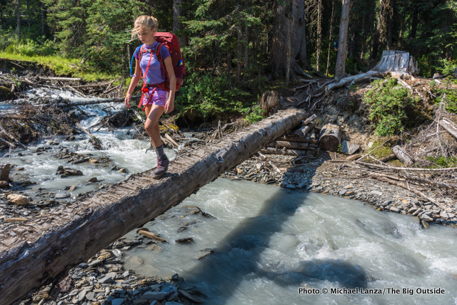 Hiking to Numa Pass, Rockwall Trail. Hiking to Numa Pass, Rockwall Trail.