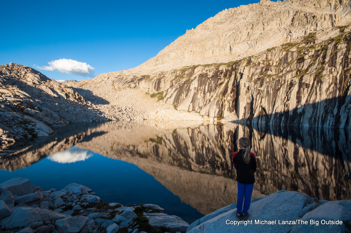 A young girl at Precipice Lake in Sequoia National Park.