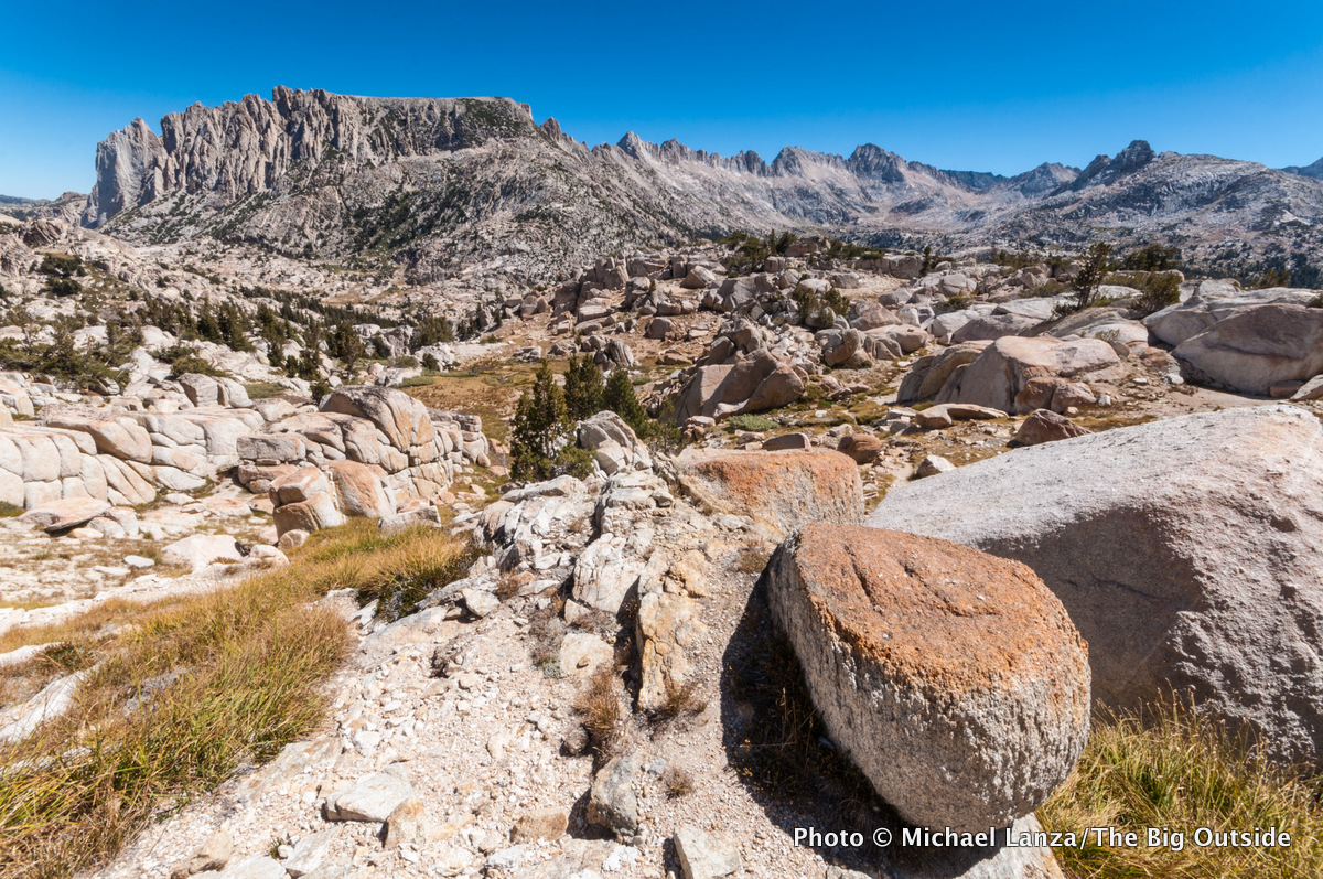 Looking northeast from Mule Pass in Yosemite National Park.