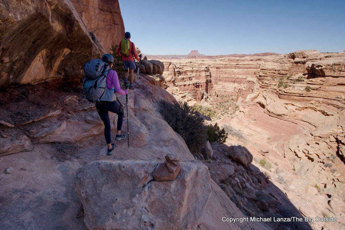 Hikers in the Maze District, Canyonlands National Park.