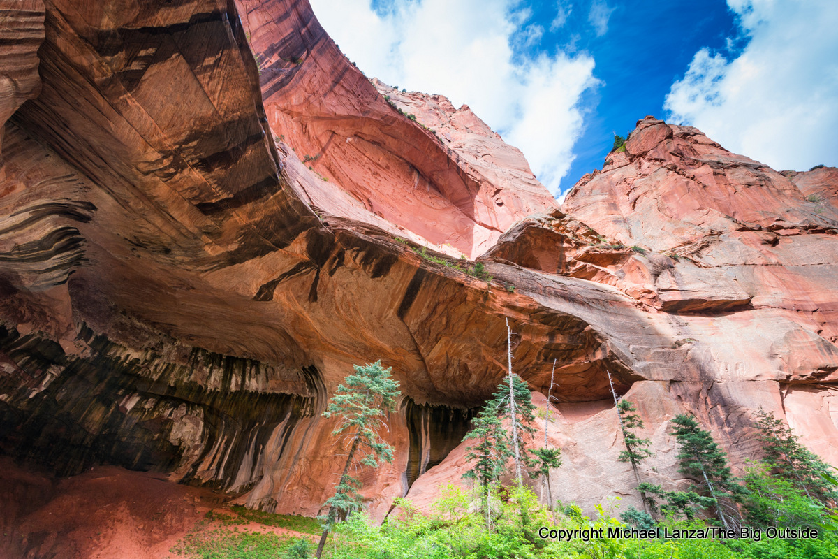 Double Arch Alcove on the Taylor Creek Trail in Zion National Park.