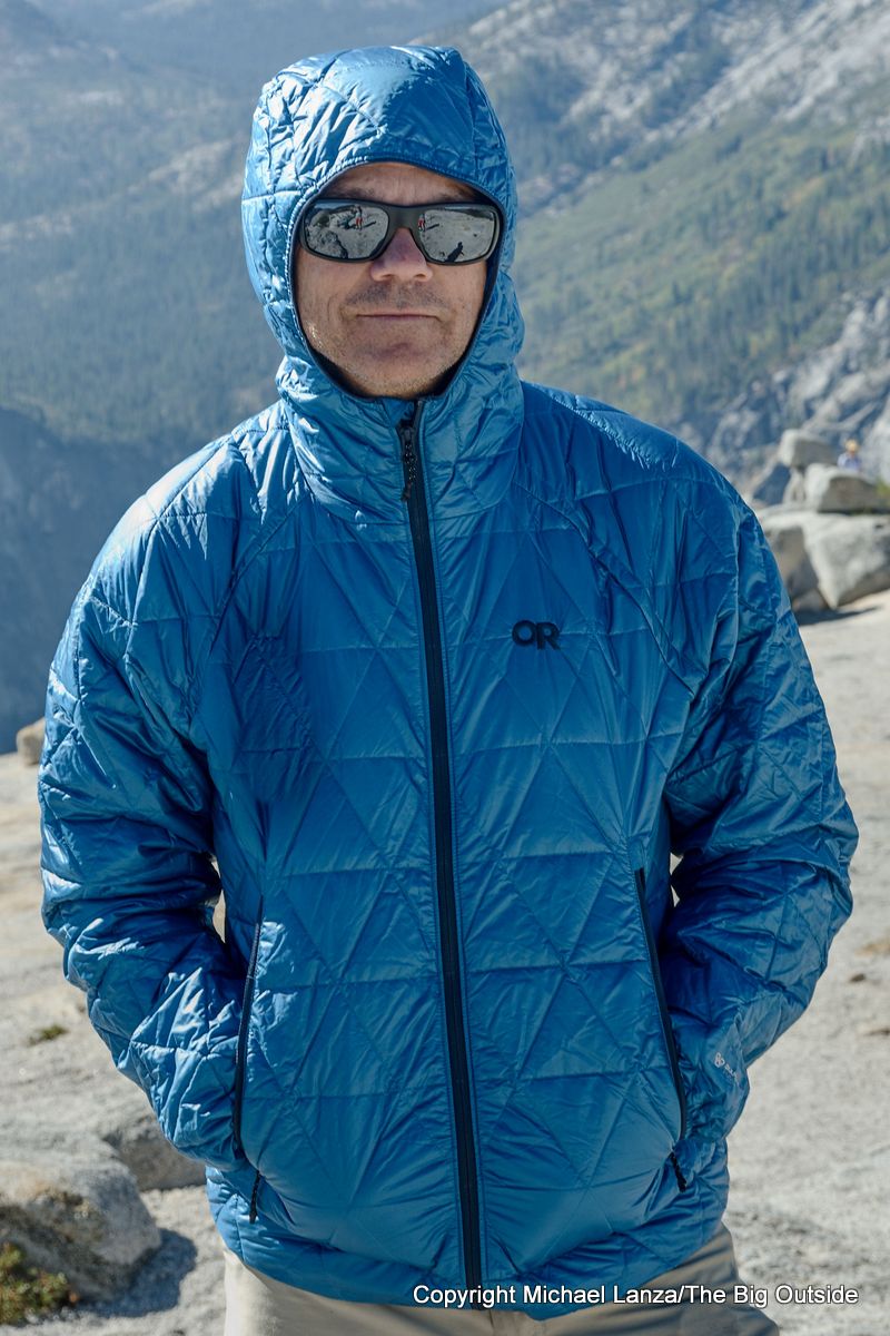The Outdoor Research Helium Insulated Hoodie in Yosemite National Park.