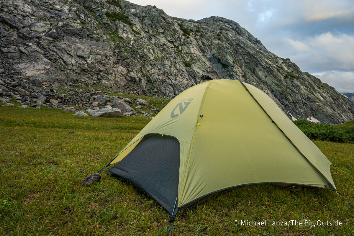 The Nemo Hornet Osmo 1p ultralight backpacking tent.