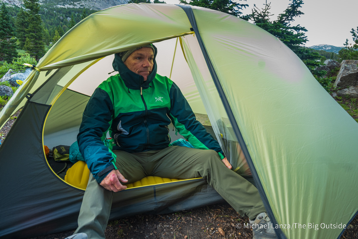 The Nemo Hornet Osmo 1p tent interior.