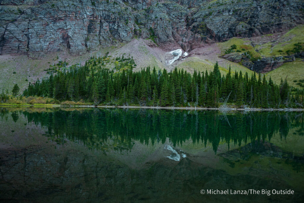Morning Star Lake in Glacier National Park. Morning Star Lake in Glacier National Park.