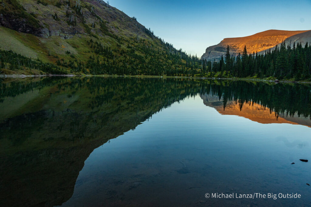 Morning Star Lake in Glacier National Park. Morning Star Lake in Glacier National Park.