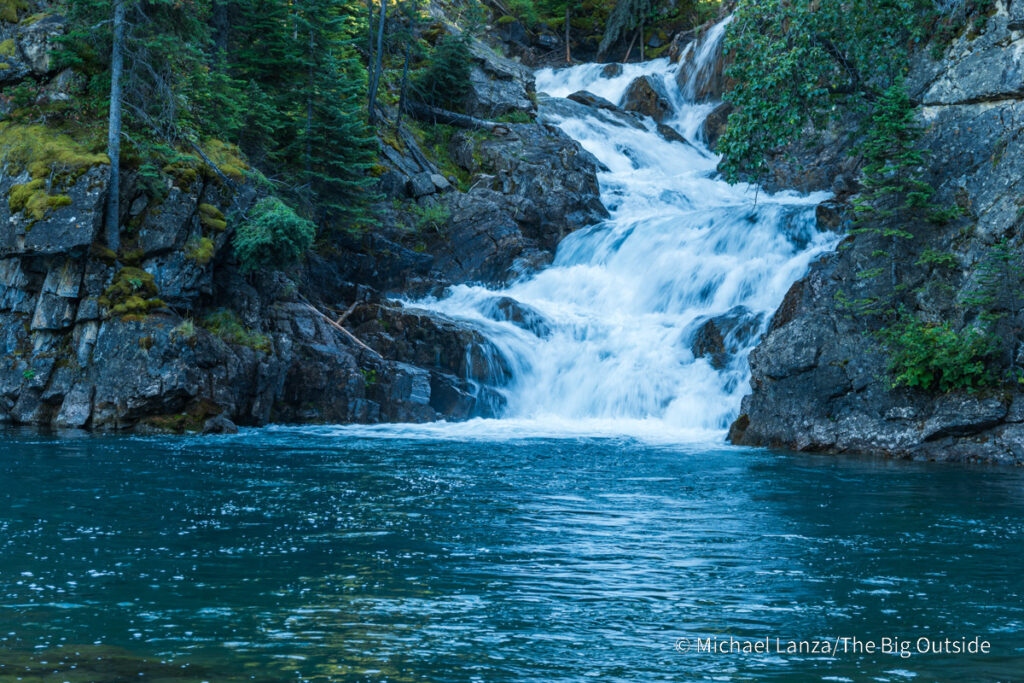 Gros Ventre Falls in the Belly River Valley in Glacier National Park. Gros Ventre Falls in the Belly River Valley in Glacier National Park.