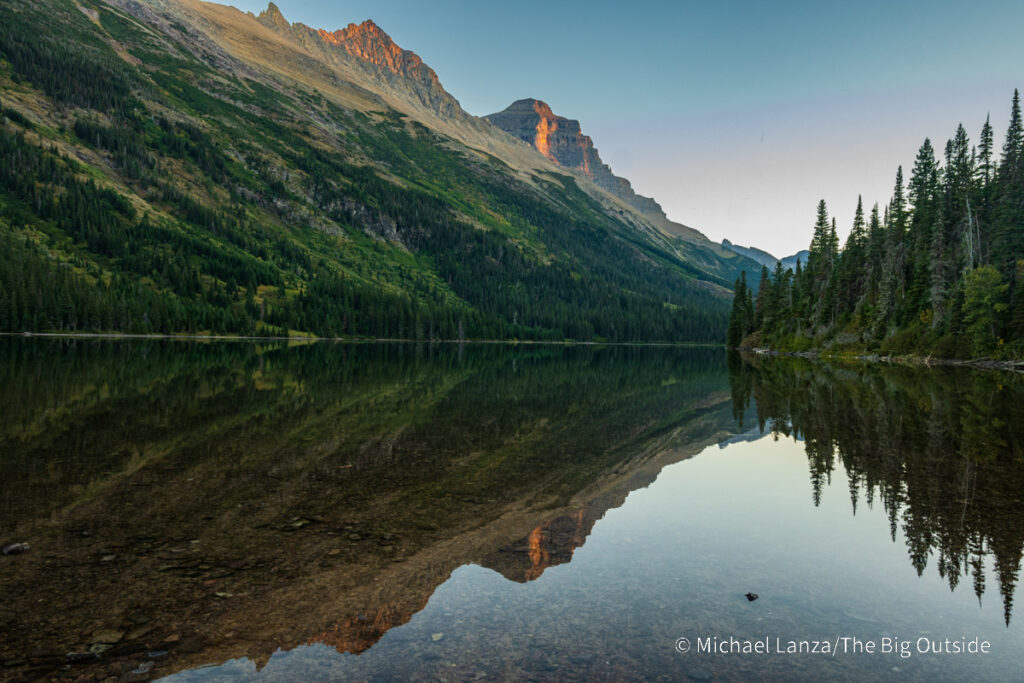 Glenns Lake in Glacier National Park. Glenns Lake in Glacier National Park.