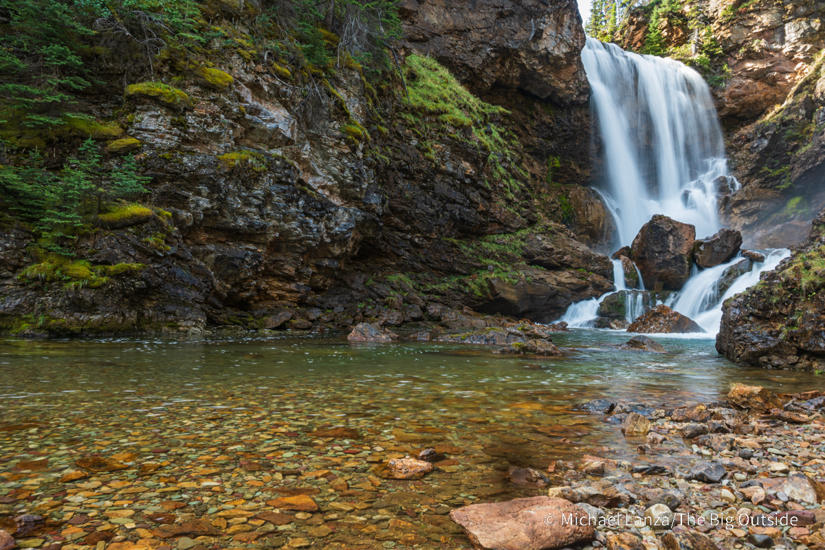 Dawn Mist Falls in Glacier National Park.