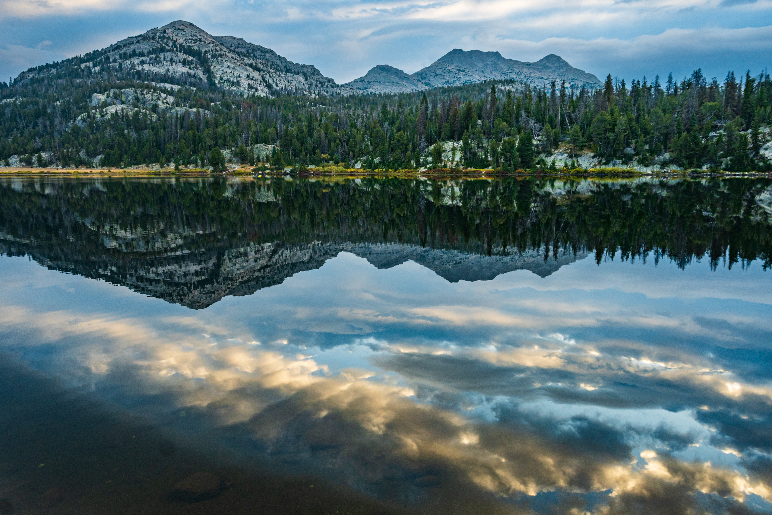 Morning at Marms Lake in the Wind River Range, Wyoming.