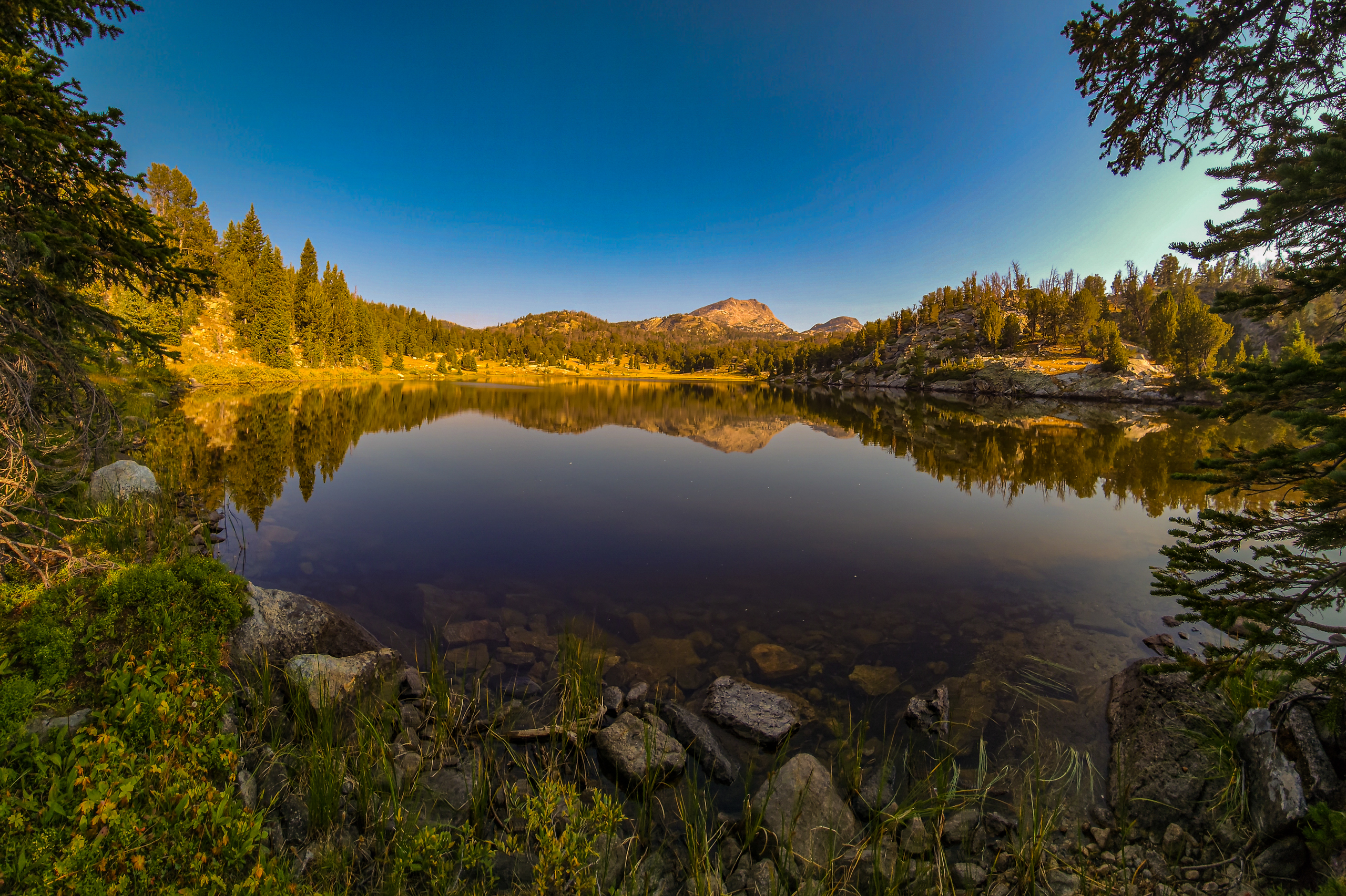August Lake, along the Continental Divide Trail/Fremont Trail south of Hat Pass in the Wind River Range, Wyoming.